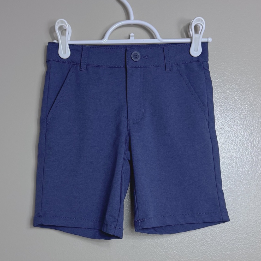 Kids Navy Blue Pull-On Shorts